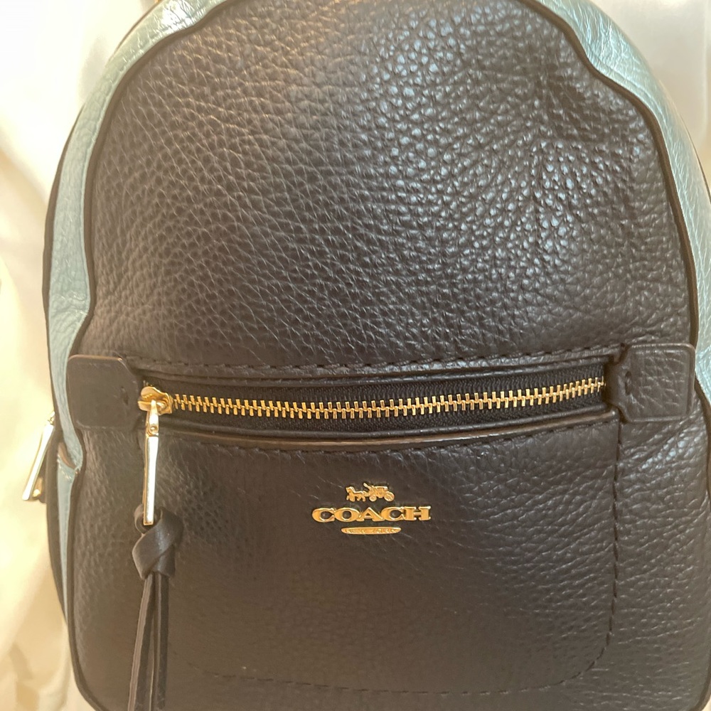 💯 Coach | Midnight/Multi Andi Mini Metallic Backpack - Picture 6 of 11